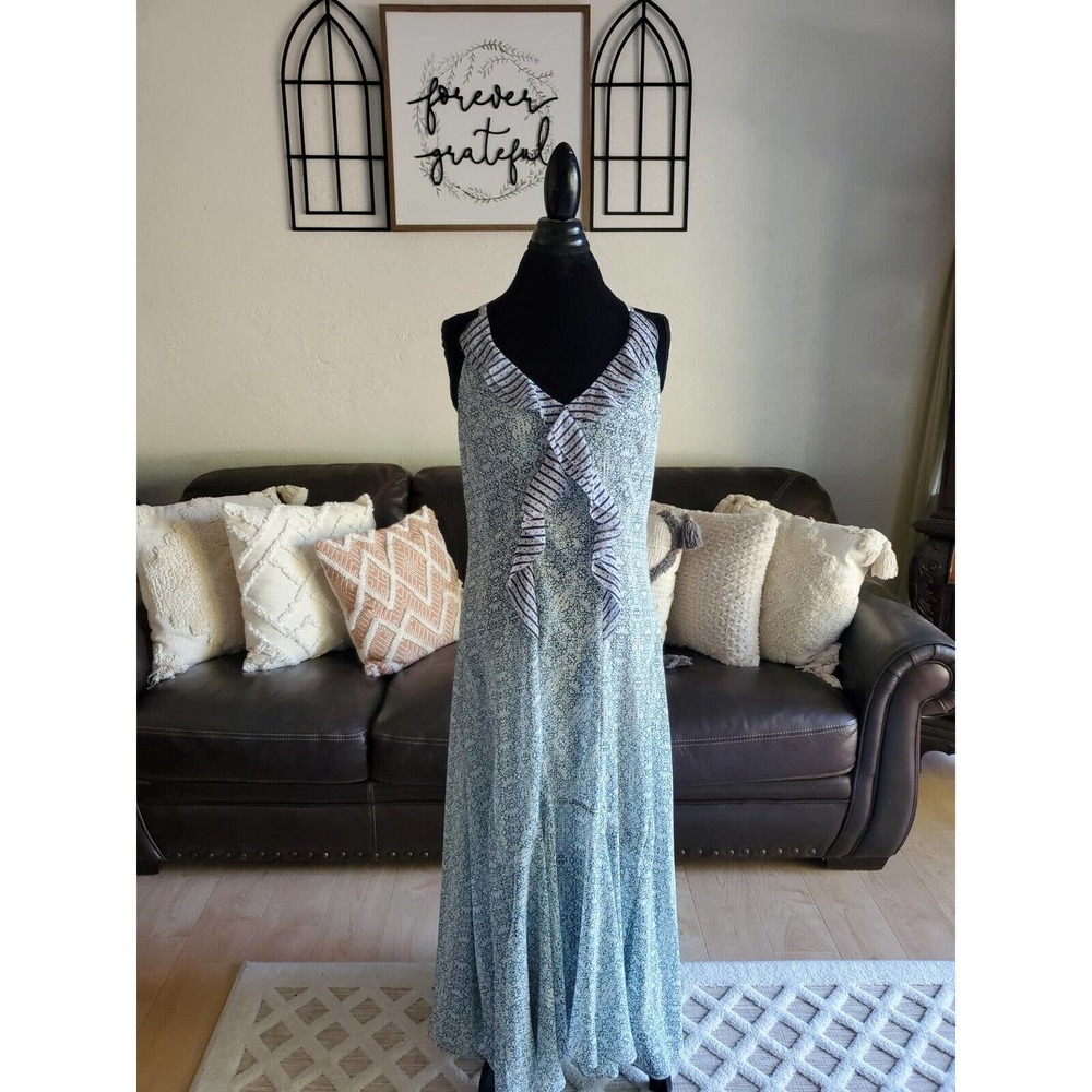 Cabi Garden Party Floral Print Ruffled Maxi Dress Women's Size 8 Boho Chic - Picture 5 of 12